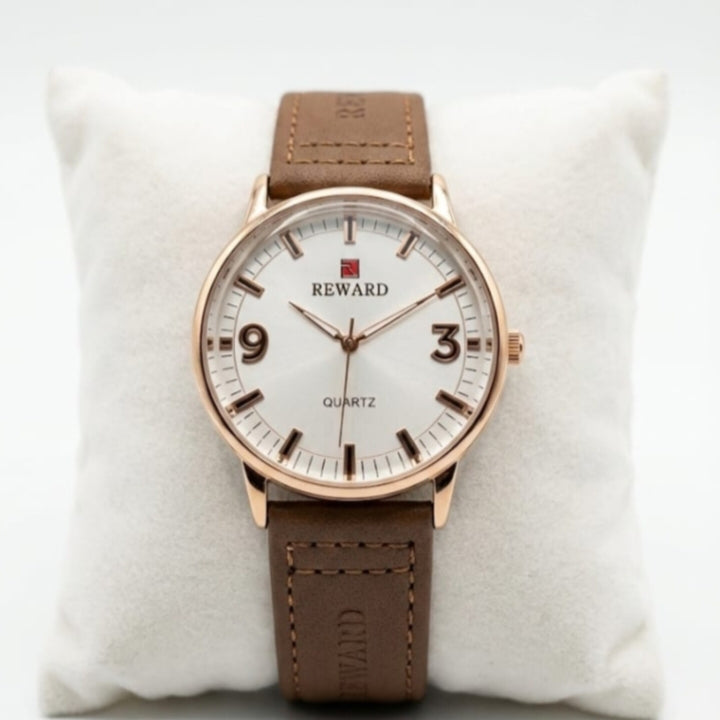 Reward White Dial & Brown Straps