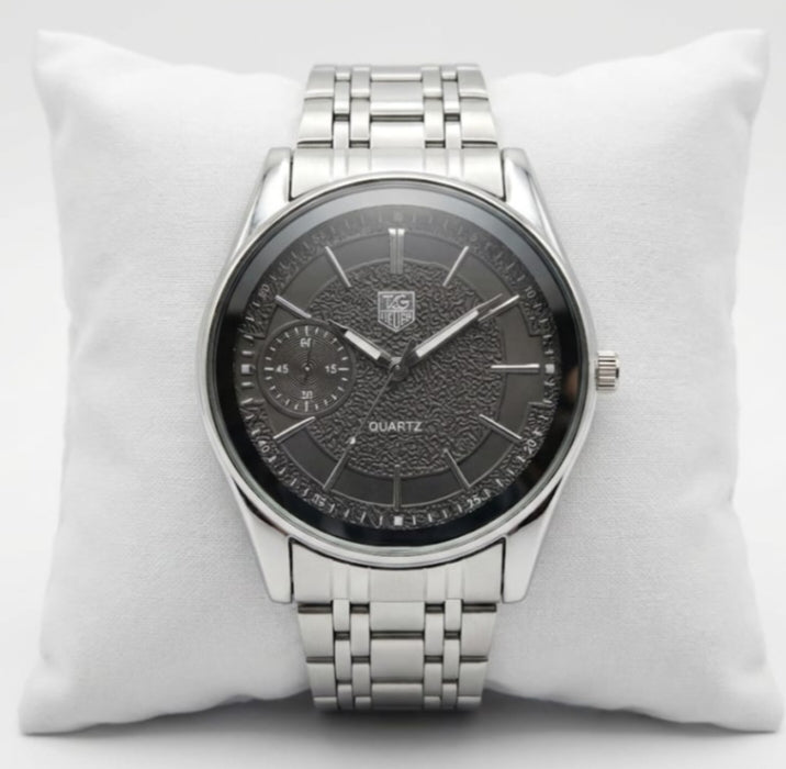 Quartz Classic Silver & Black Watch